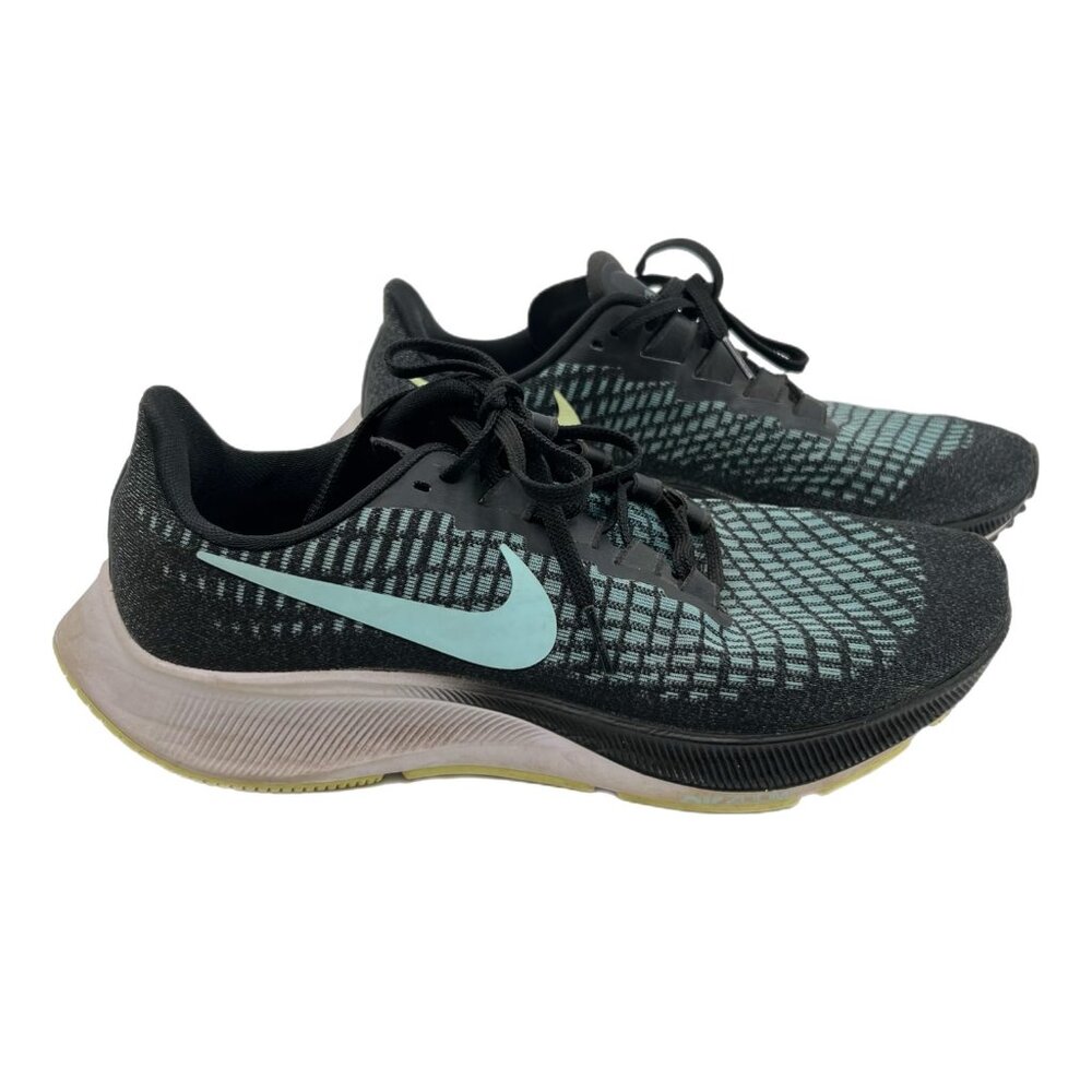 Nike Black & Blue Air Zoom Pegasus 37 Sneakers | Lace-Up Comfort